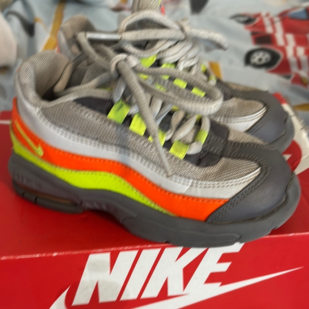 Nike Gray and Orange Sneakers Chunky Silhouette